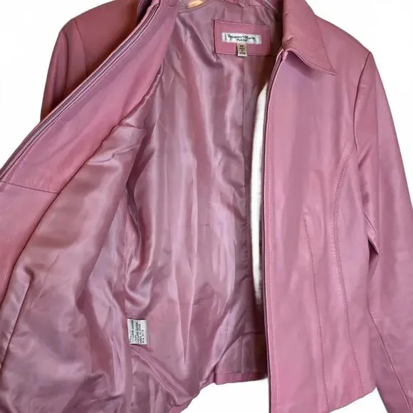 Yvonne & Marie Petite Pink Lambs Leather Jacket Size PP - Picture 3 of 8